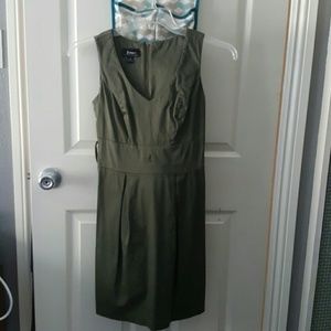 Olive green pencil skirt dress (no belt included)